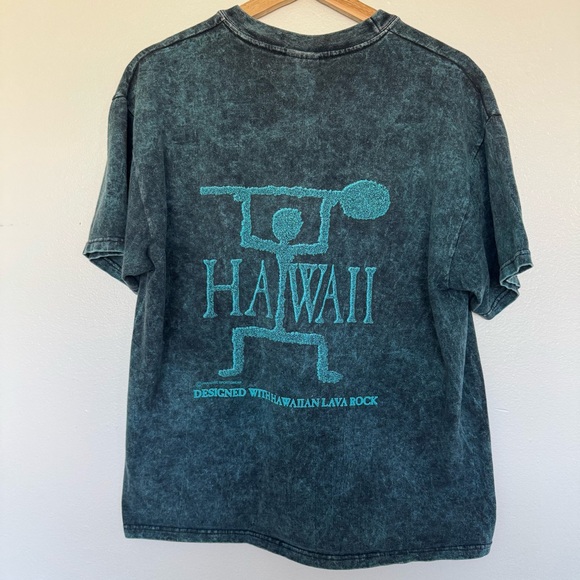 Vintage 90s Lava Blues Hawaii T-Shirt Mens Large Hawaiian Lava Rock Acid Wash - Picture 1 of 10